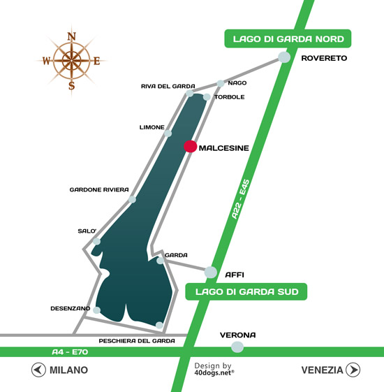 mappa lago di garda